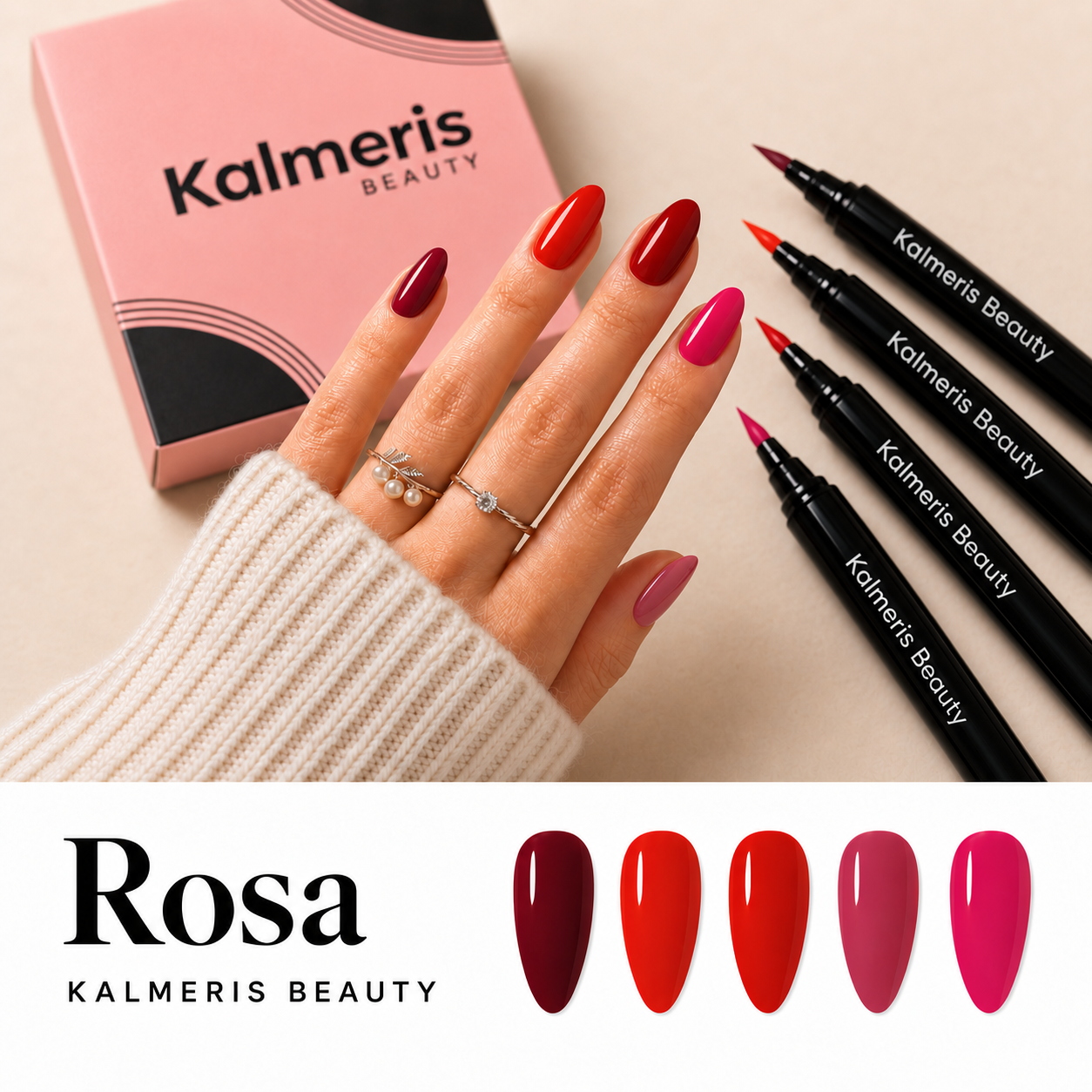 5er-Pack Nagellack-Stifte ohne UV-Lampe | Kalmeris Beauty™